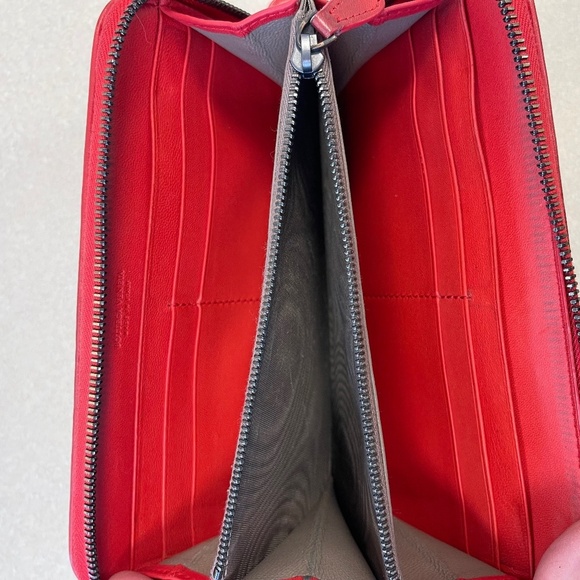 BOTTEGA VENETA Bottega Red Intrecciato Woven Nappa Leather/Snakeskin - Preowned - Picture 3 of 16